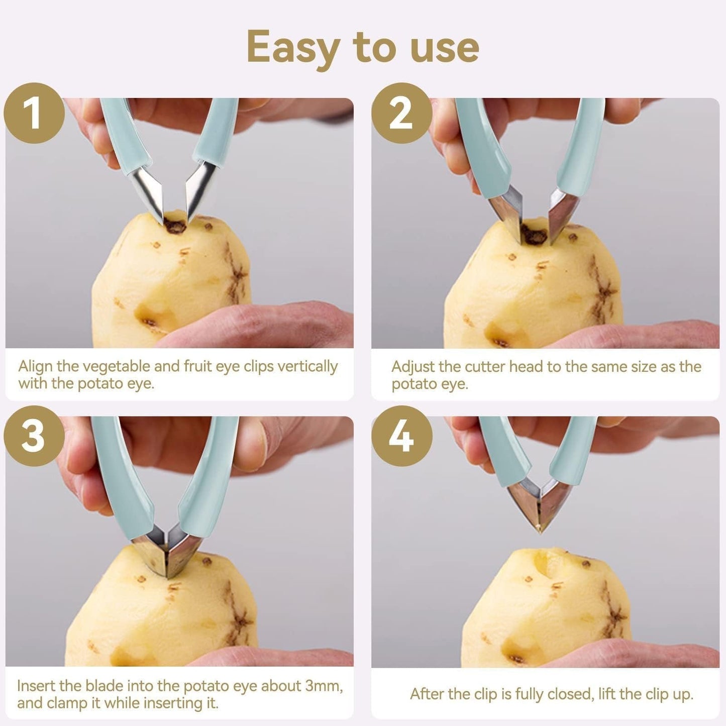 Multifunksjonell ananasklipper og fruktutstener i rustfritt stål