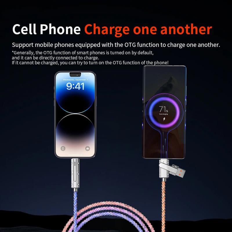 🎁Fire-I-Ett Fargerik Lys Datakabel