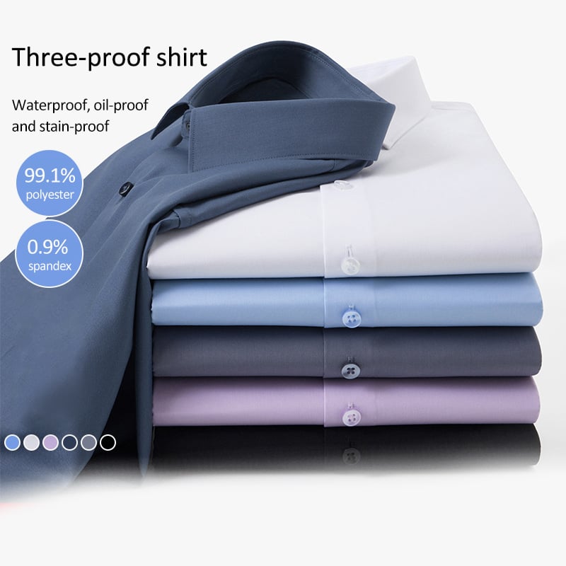 ✨2025 Herre flekkbestandig stretch-antirynkeskjort