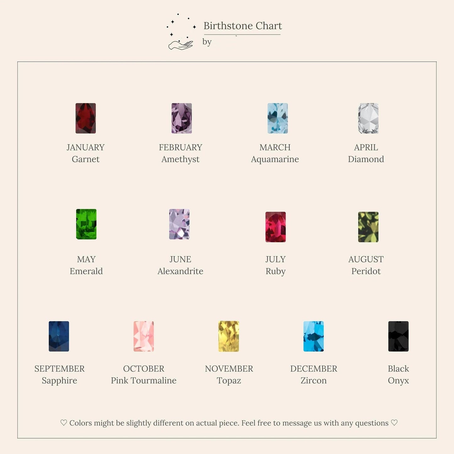 🎁 Fødselssteinsringserie · For hver glitrende deg 💫