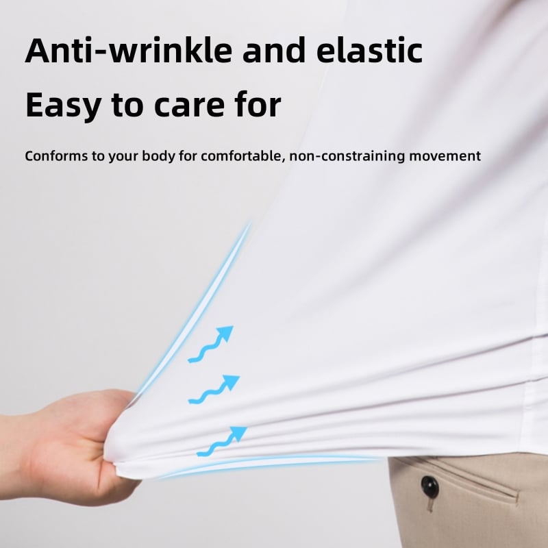 ✨2025 Herre flekkbestandig stretch-antirynkeskjort
