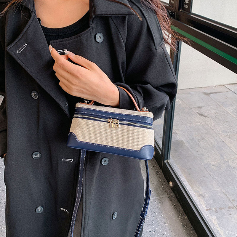 Retro Bærbar, Liten Firkantet Veske Med Kryss-Kropp