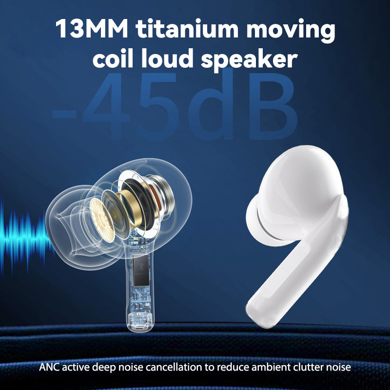 In-ear Bluetooth-øretelefoner med skjermvisning