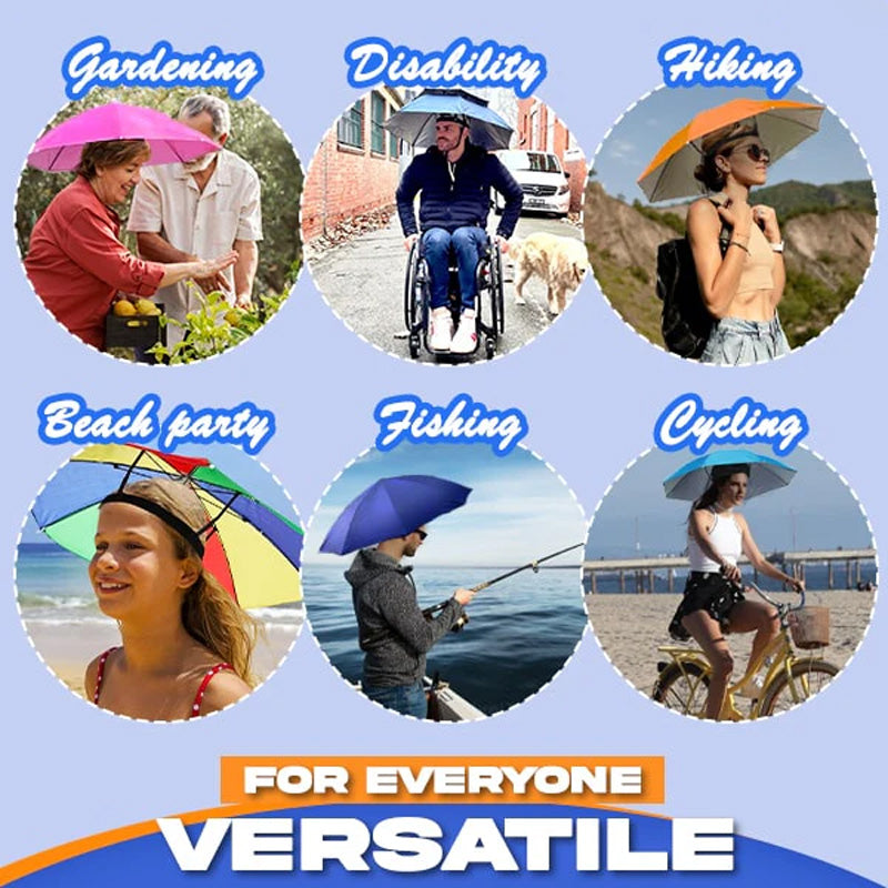 Håndfri utendørs paraplyhatt