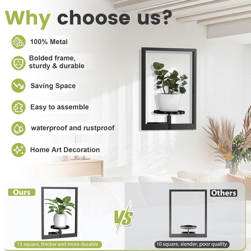 Veggmontert blomsterstativ