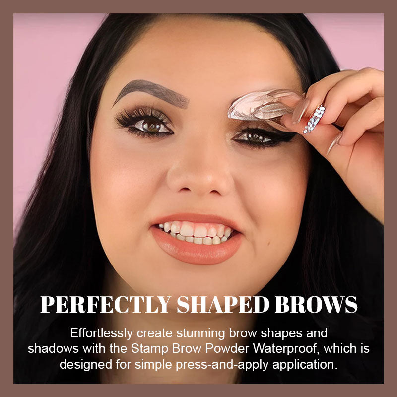 Stempeløyenbrynspudder, vanntett, svettebestandig og klissfri