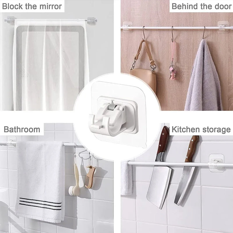 Spikerfrie justerbare stangbrakettholdere (2 stk.)