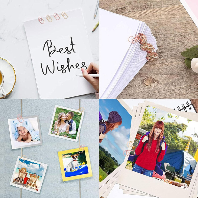 Multifunksjonell pennklips med hjerte i metall