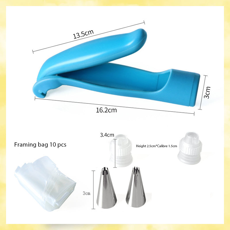 Kakepyntesett med penn og munnstykke til kakepynt