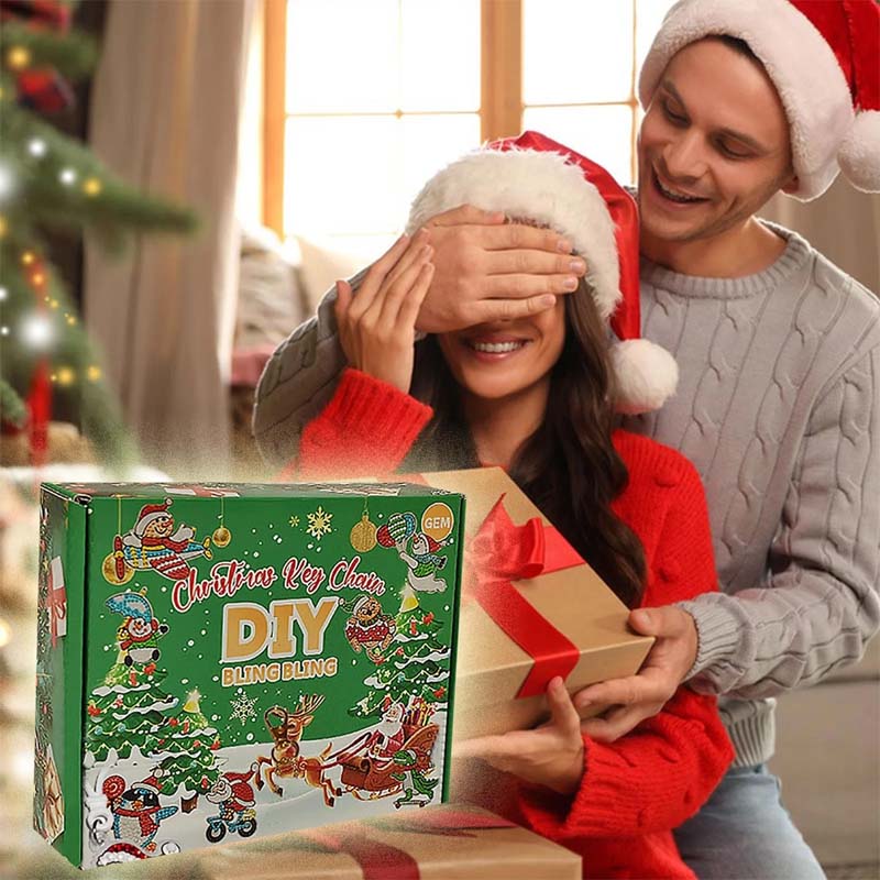 🎄✨Jule DIY diamantmaling nøkkelringsett✨🎄