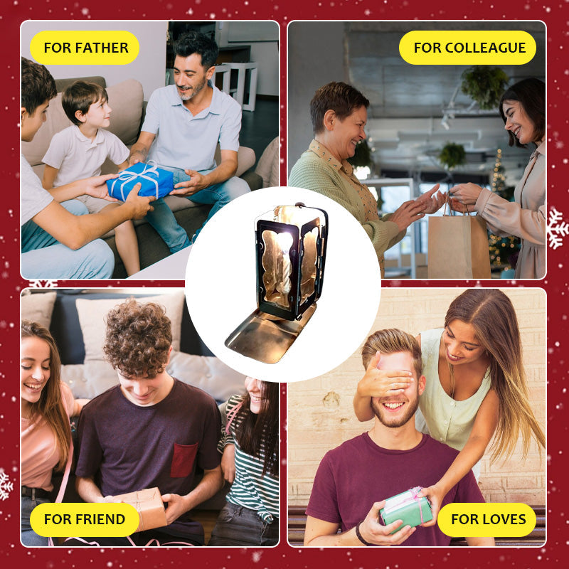 Sammenleggbar lommelyslykt med stearinlys