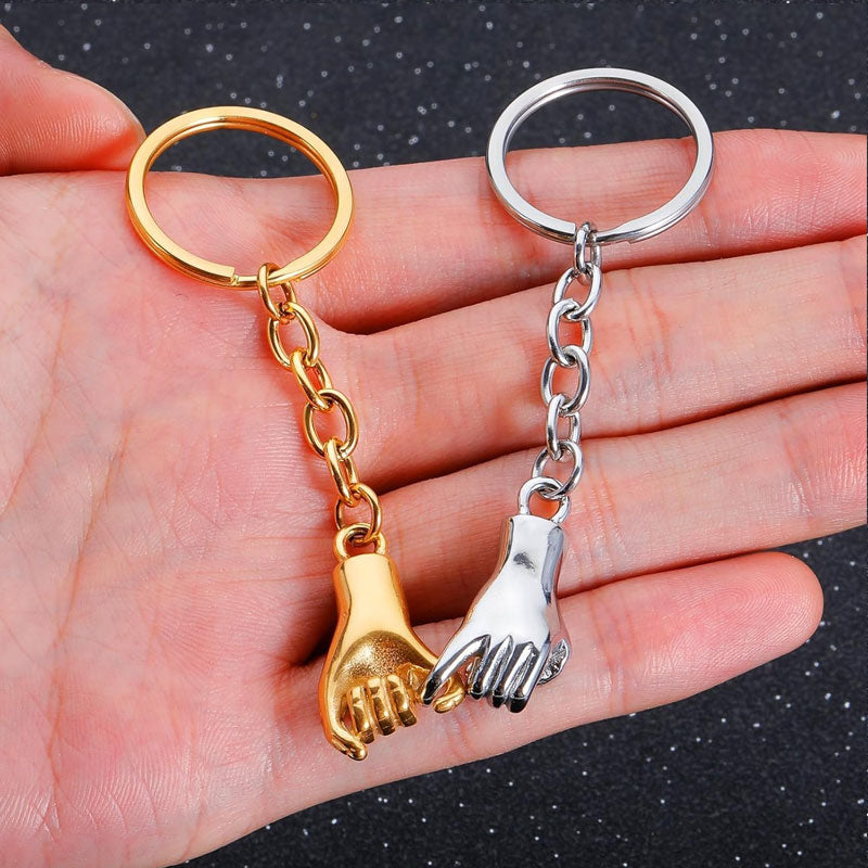 Magnetiske nøkkelringer med lillefinger – sett med ledd for par og bestevenner 🤞💞