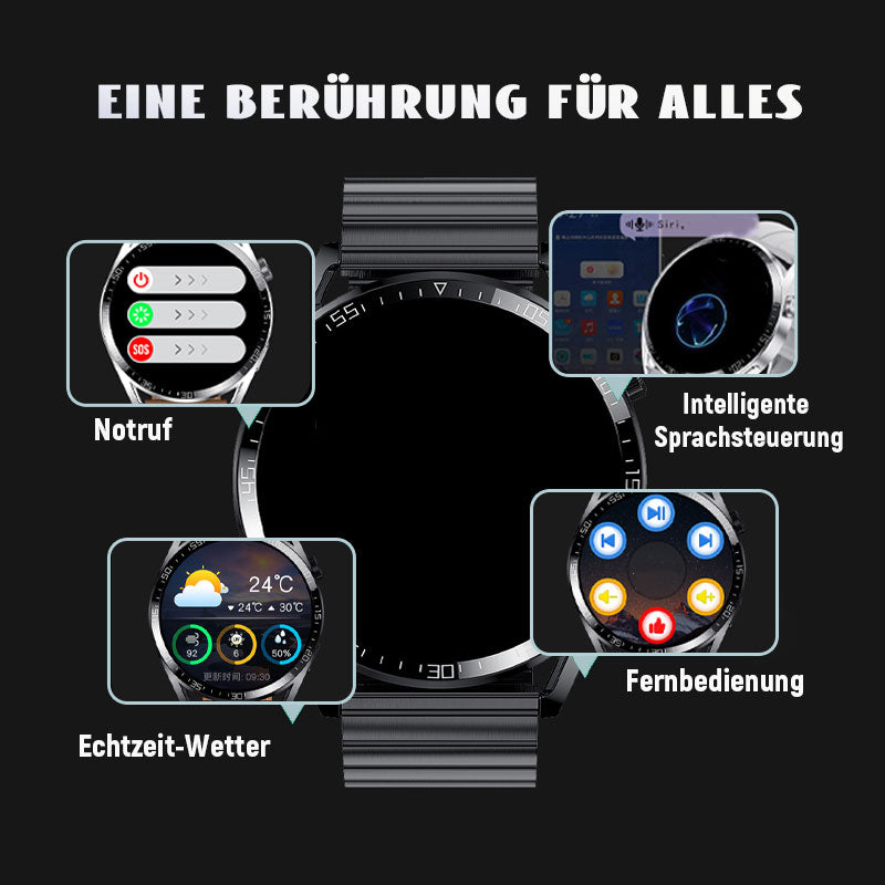 （Gratis Frakt）Smartklokke for sport med Bluetooth-samtaler