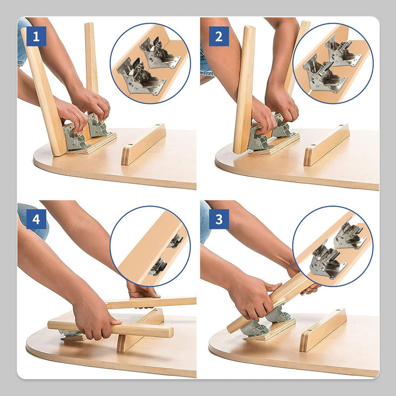 90 graders selvlåsende sammenleggbart hengsel Korrosjonshindrende usynlig kontakt