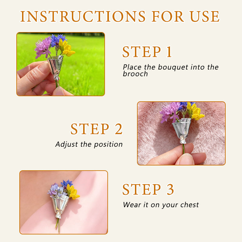 Bærbar blomsterbukettklemme