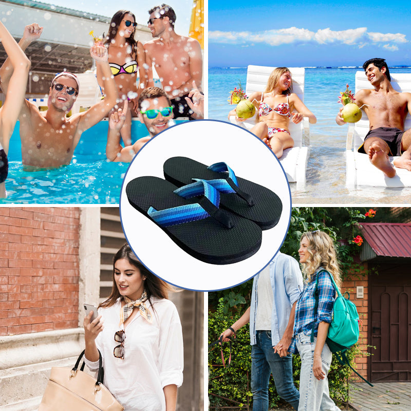 Kreative og morsomme flip-flops på stranden