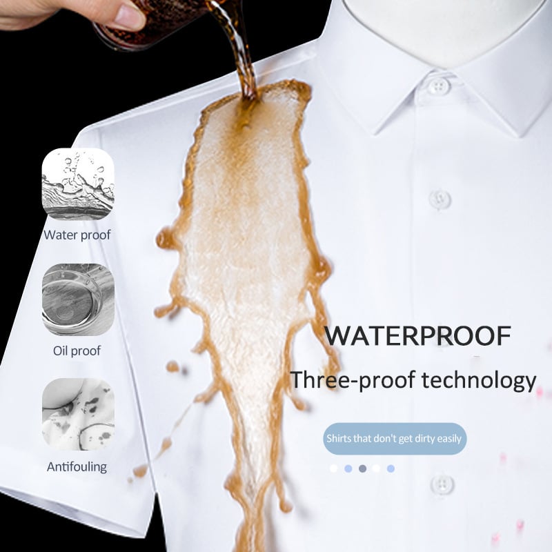 ✨2025 Herre flekkbestandig stretch-antirynkeskjort