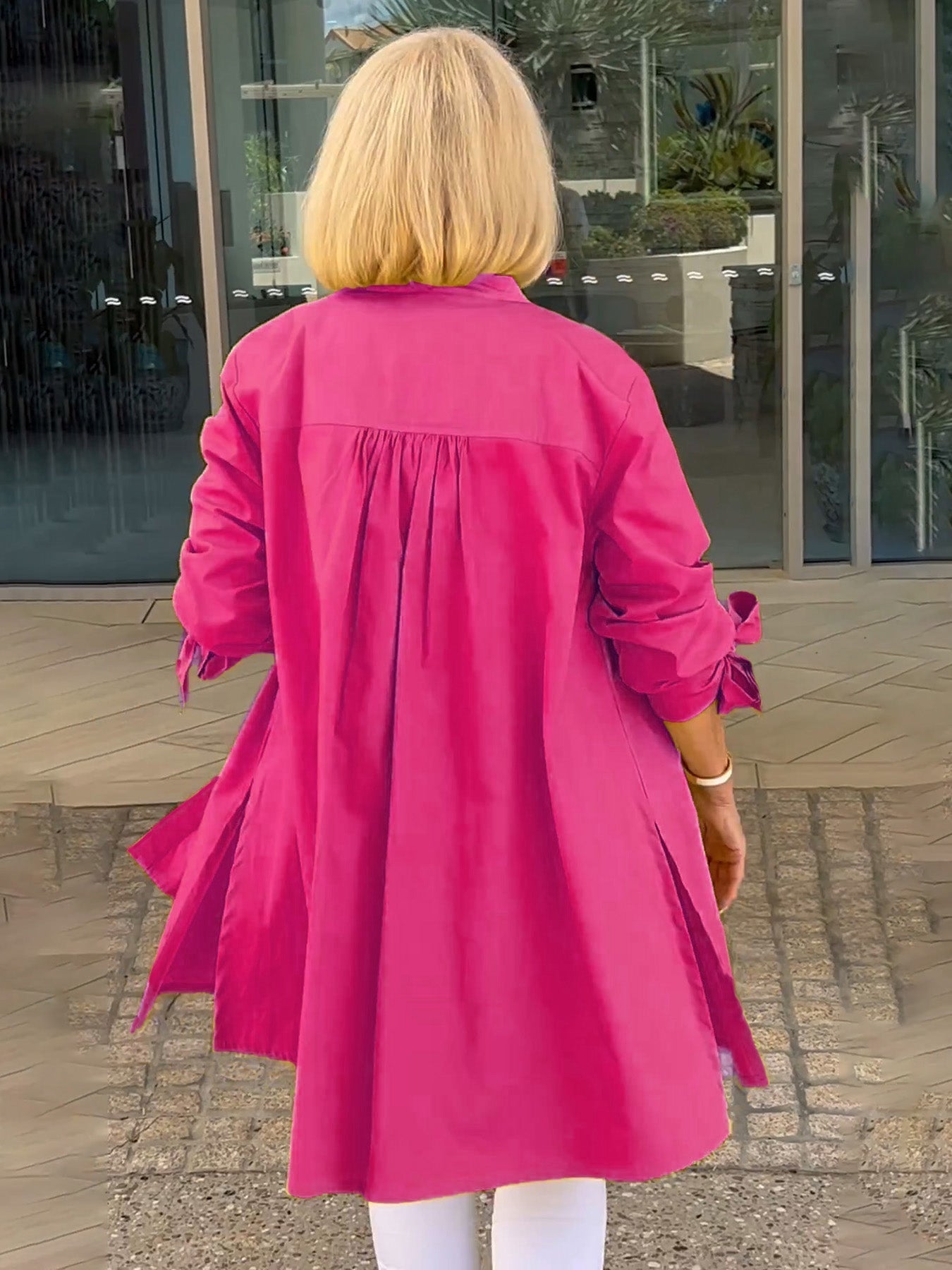 ✨Lange skjortejakker i ensfarget bomull