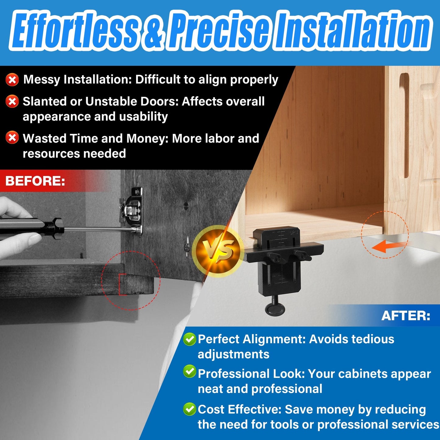 🔥2024 SALG - Heavy Duty skapdør installasjonsposisjoner