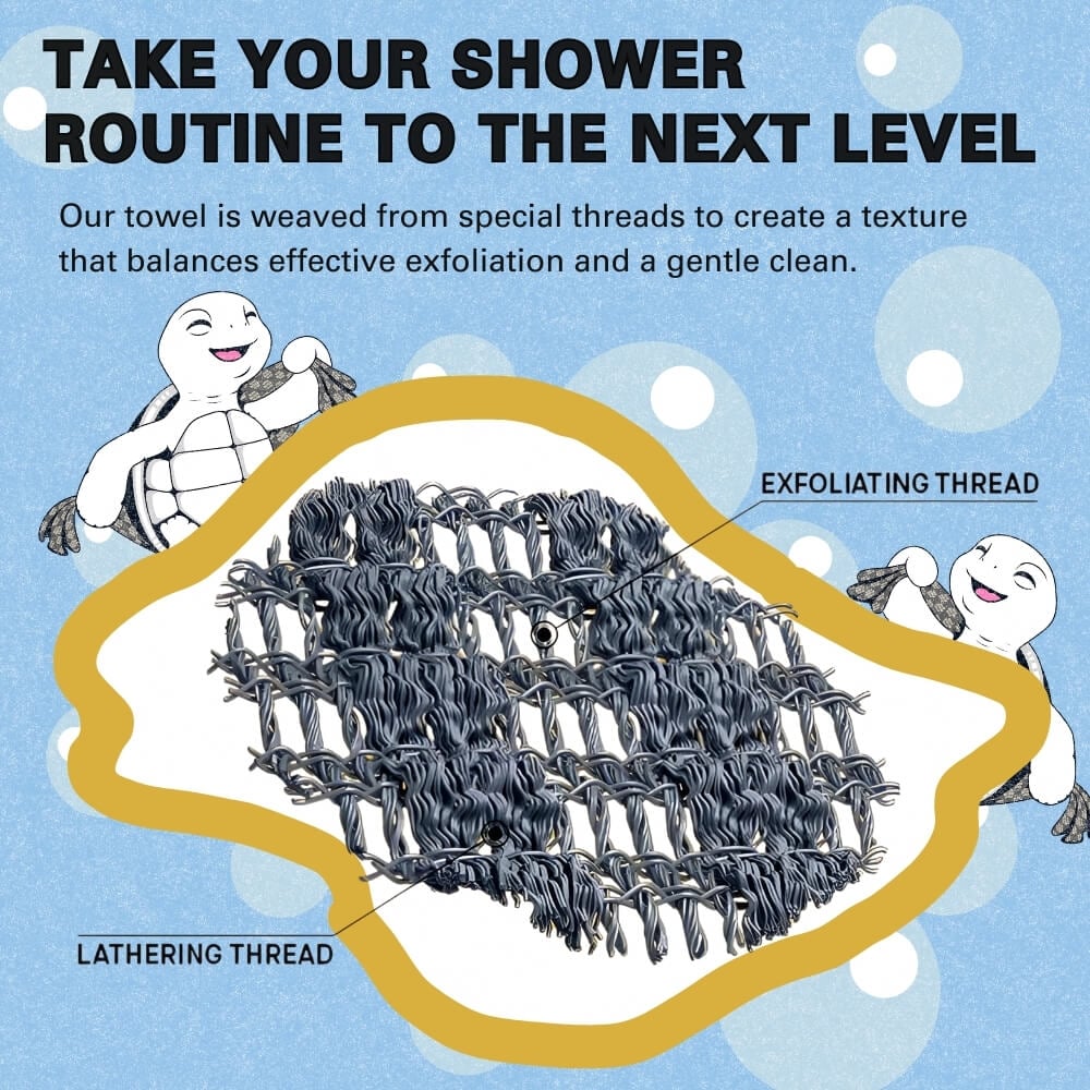 🎁Siste dag: Kjøp 1 få 2 gratis🔥🧼Eksfolierende antibakterielt dusjhåndkle🚿