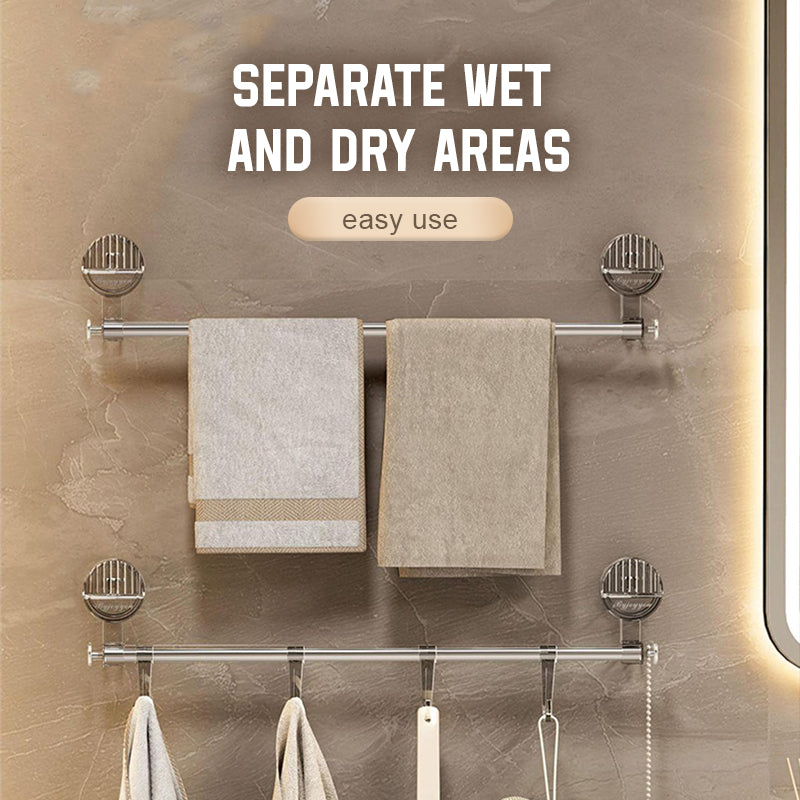 Sterkt uttrekkbart håndklestativ med sugekopp