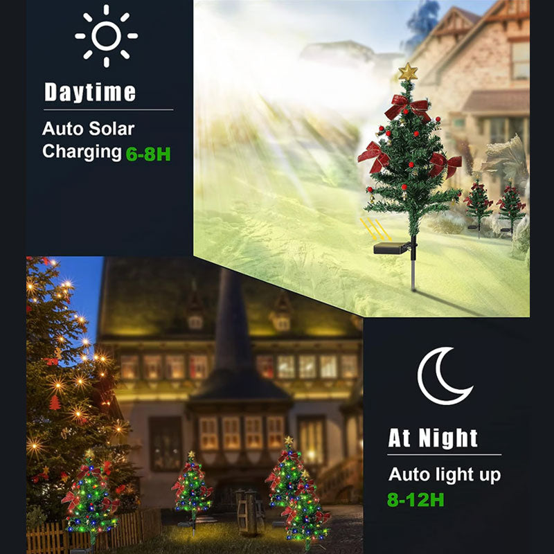 Solcelledrevne juletrelys utendørs dekorasjon vanntett