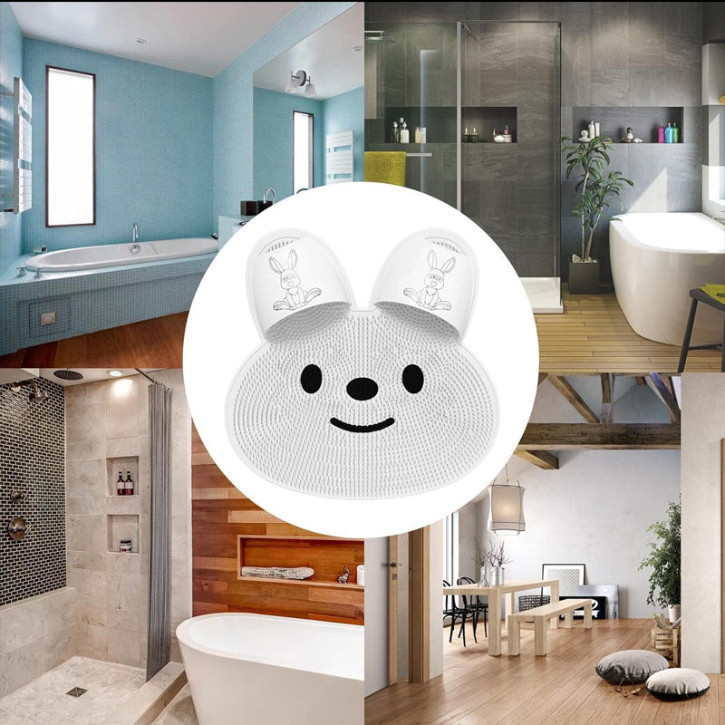 Massasjepute av silikon med kaninfotmassasjepute for fotvask