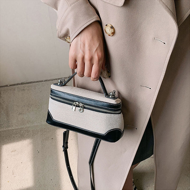 Retro Bærbar, Liten Firkantet Veske Med Kryss-Kropp