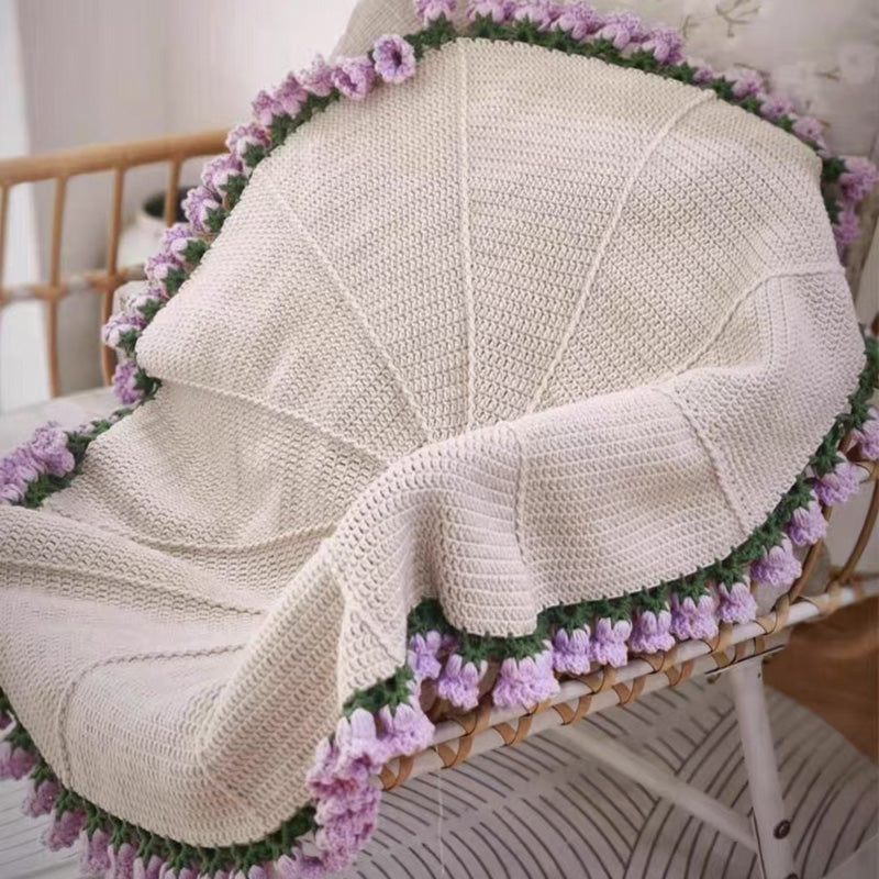 Teppe med rosebukett (ferdig produkt og materialpakke tilgjengelig)