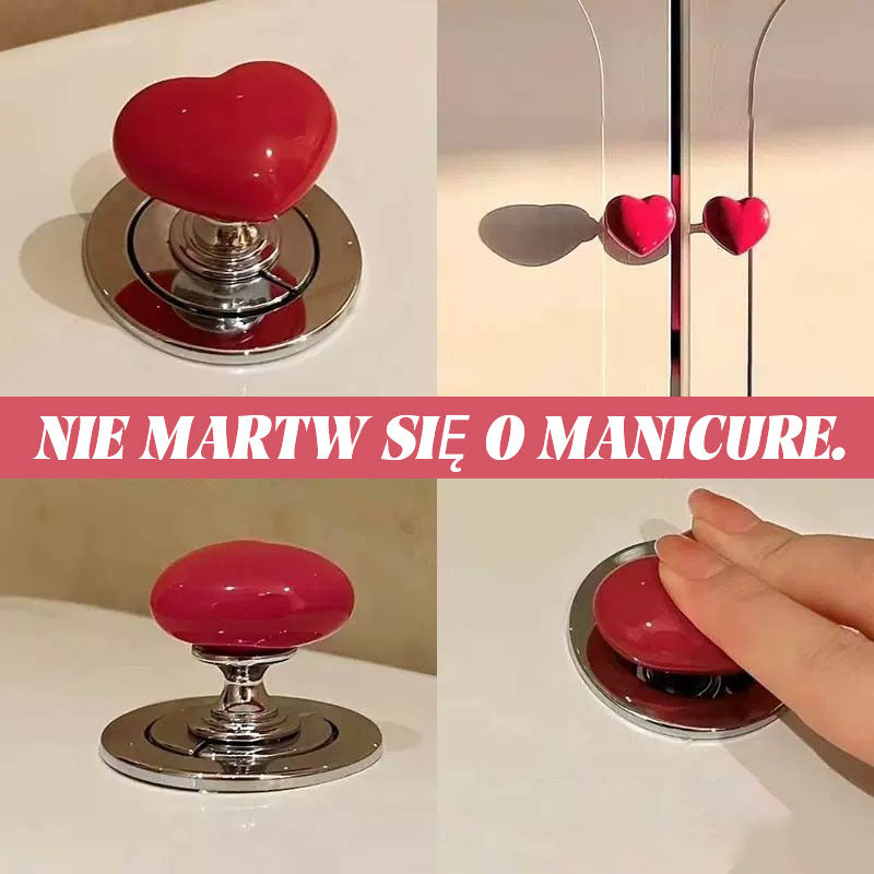 Fargerik hjerteformet toalett-tankpressehjelper/kjær toalett-tankpresse