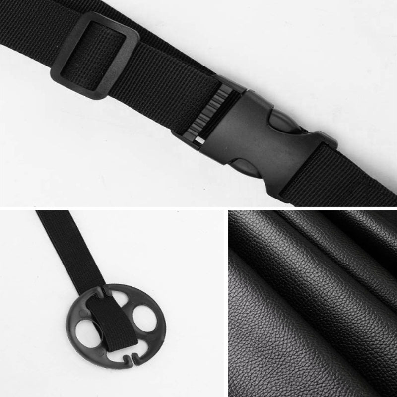 🚗 Oppbevaringsnett i skinn i midten av bilsetet - stor kapasitet, holder bilen ryddig og ordentlig 💼