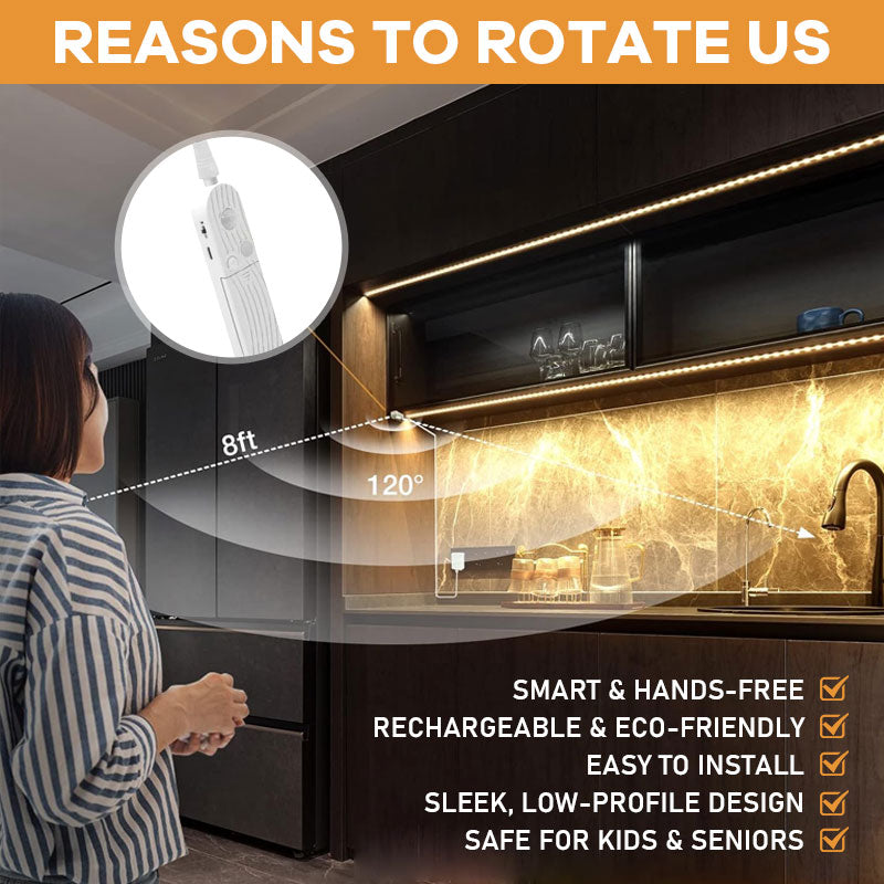 🔋✨ Bevegelsessensor LED Strip Light med batteriboks