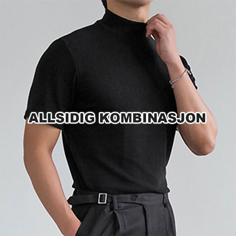 T-Skjorte Med Turtleneck Slim Fit For Menn