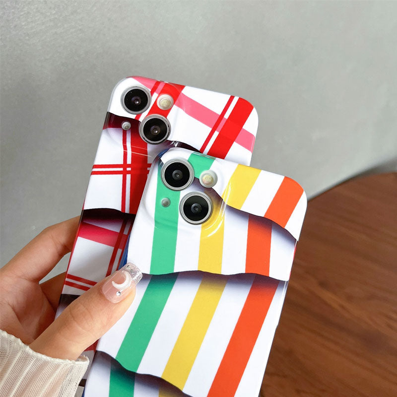🌈Fargekontraststripet filmdeksel til mobil📱
