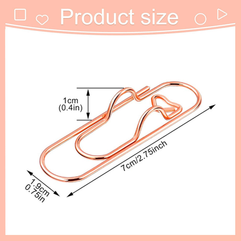 Multifunksjonell pennklips med hjerte i metall