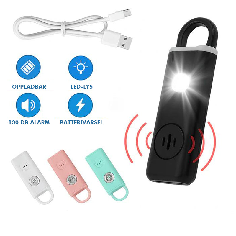 Oppladbar Personlig Forsvarsalarm