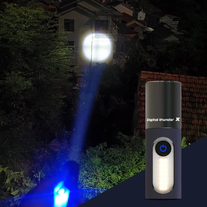 Oppladbar taktisk LED-lommelykt med laser 80000 High Lumens
