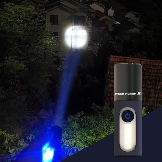 Oppladbar taktisk LED-lommelykt med laser 80000 High Lumens