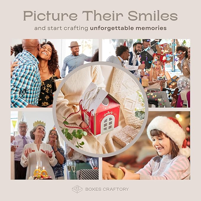 Gaveeske med fortryllende julehytte