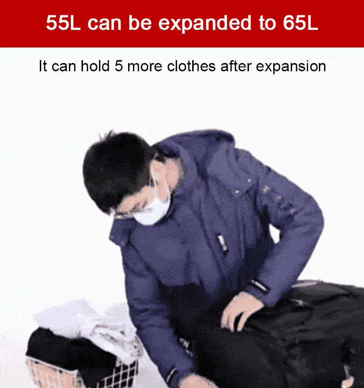 Utvidbar oxford-ryggsekk med stor kapasitet