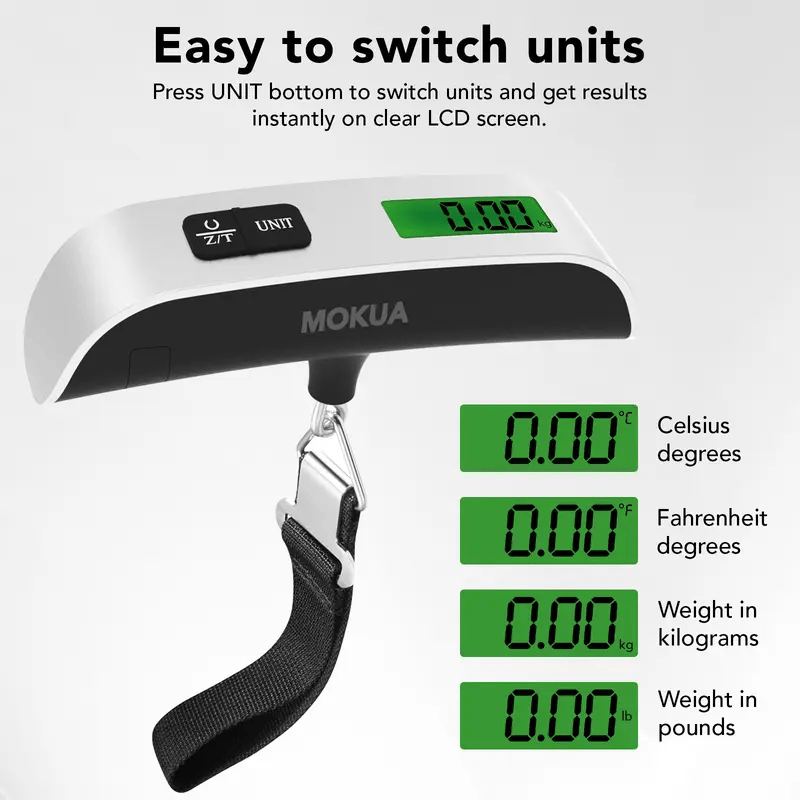Bærbar digital bagasjevekt for nøyaktig veiing