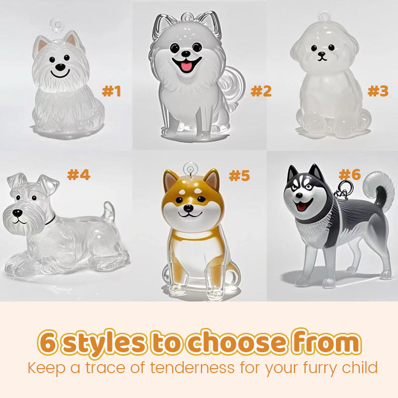 Gjennomsiktig oppbevaringsboks til minne om valpehår