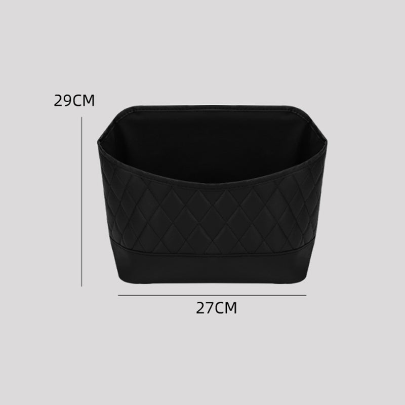 🚗 Oppbevaringsnett i skinn i midten av bilsetet - stor kapasitet, holder bilen ryddig og ordentlig 💼