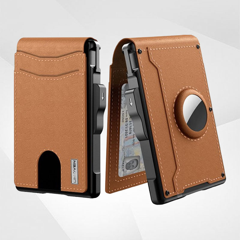 {Gratis Frakt]Lommebok med klaff for metallkort