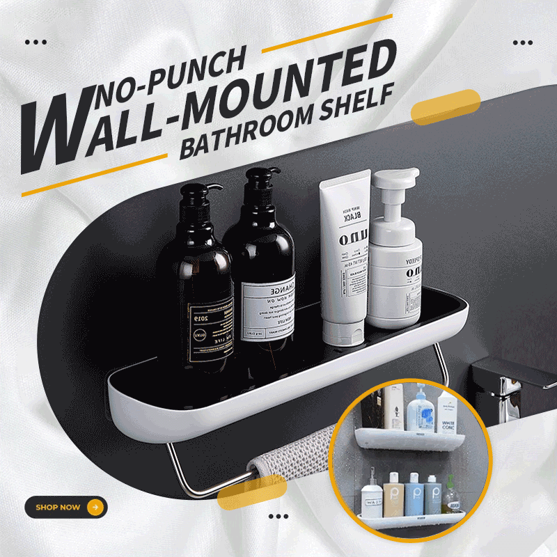 Veggmontert baderomshylle uten slag