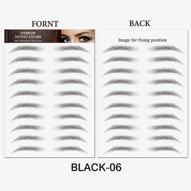 Simulering av vanntett øyenbrynsklistremerke