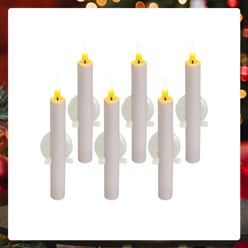 🎄 Julespesial 🔥 6 stk flammeløse LED-vinduslys