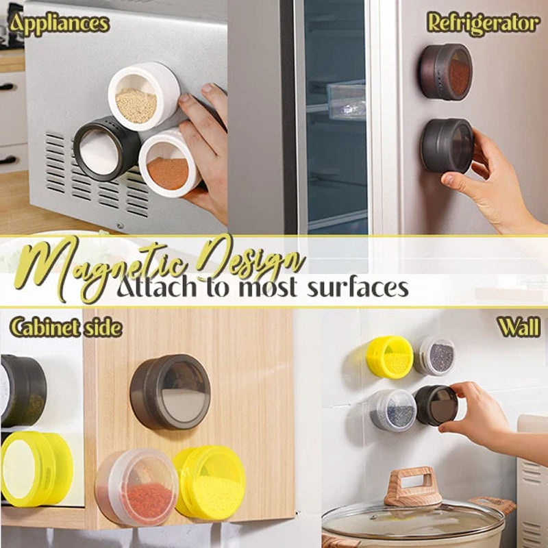 Magnetisk veggmontert krydderboks