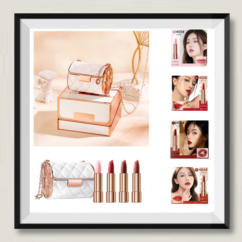 💄Leppestiftsett i skinnveske💄