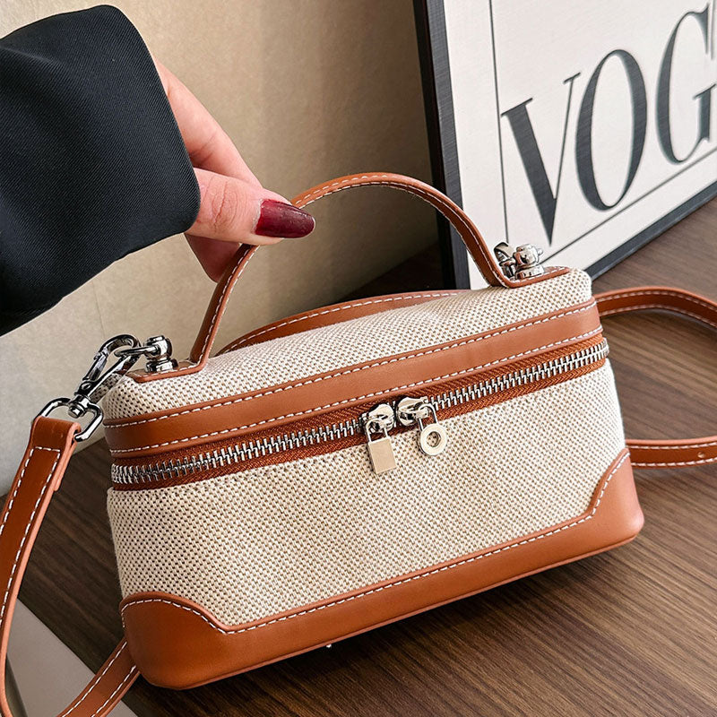 Retro Bærbar, Liten Firkantet Veske Med Kryss-Kropp